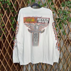 Vintage Y2K Laughlin River run motorcycle rally LS T-shirt